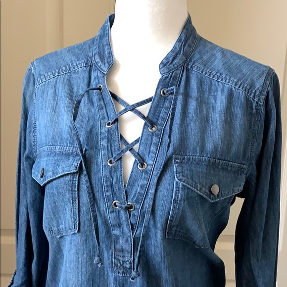 White House Black Market Denim Dress